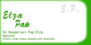elza pap business card